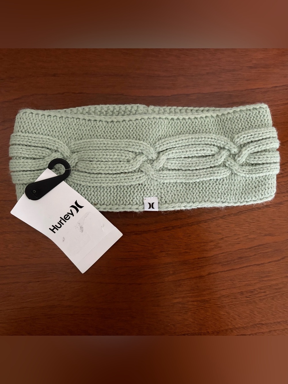 NWT Hurley Mint Green Cable Knit Headband/Ear Warmers